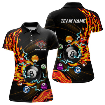 Custom Fire Flame Pool Shirt for Women T2089