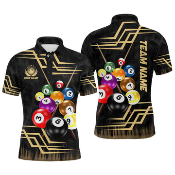 Personalised 3D Billiard Balls Men's Polo Shirt T0411