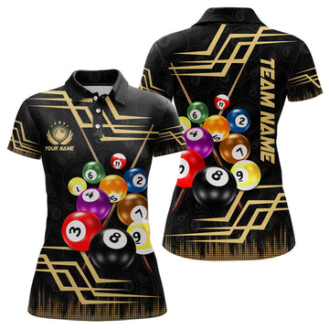 Women's Custom 3D Billiard Balls Polo Shirt T0411