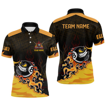 Funny 3D Billiard Polo Shirt for Men T0642